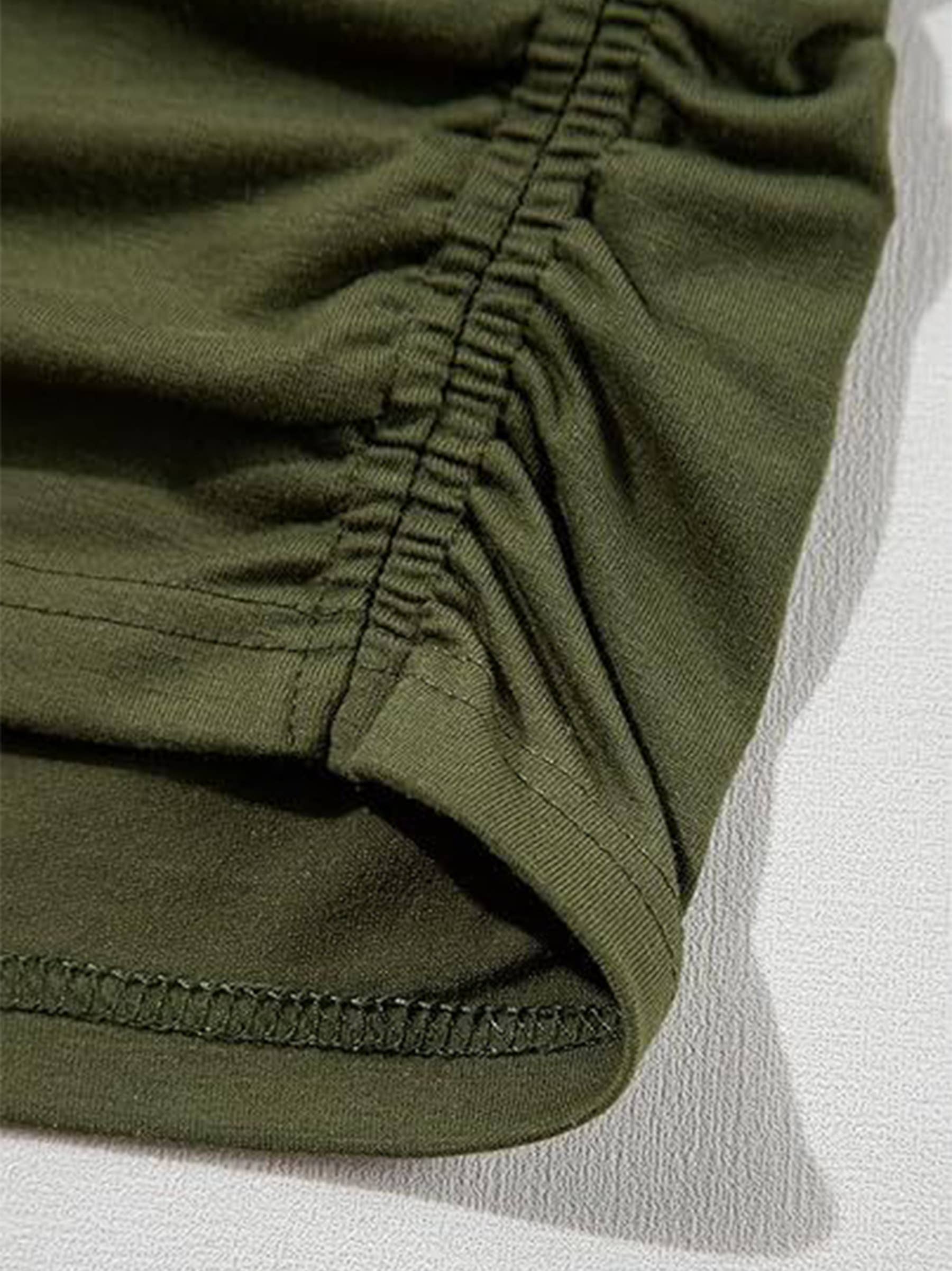 Solid Color Pleated Short Sleeved Top